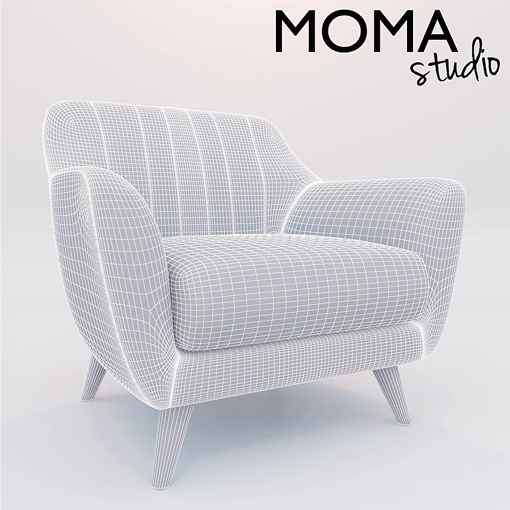 Armchair Dark Grey Charlie by MOMA studio (2)