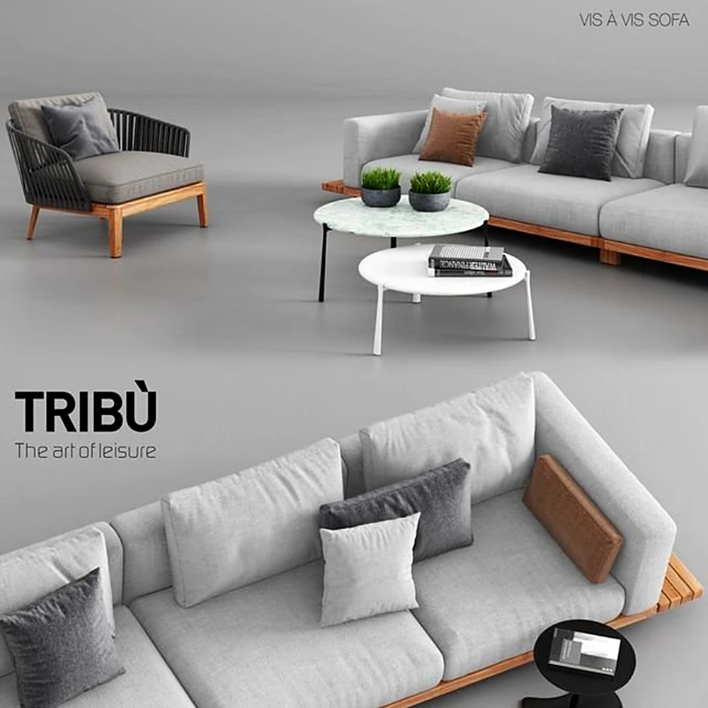 Sofa Vis a Vis and Chair by Tribu (3)