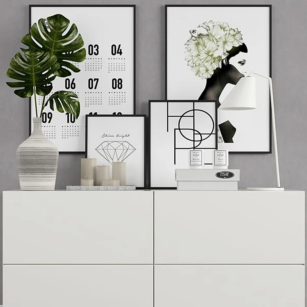 Sideboard & Chest of Drawer / Decorative set 1