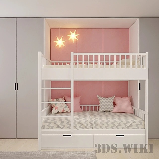 Children's Furniture Set with House-Shaped Nook and Storage (2)