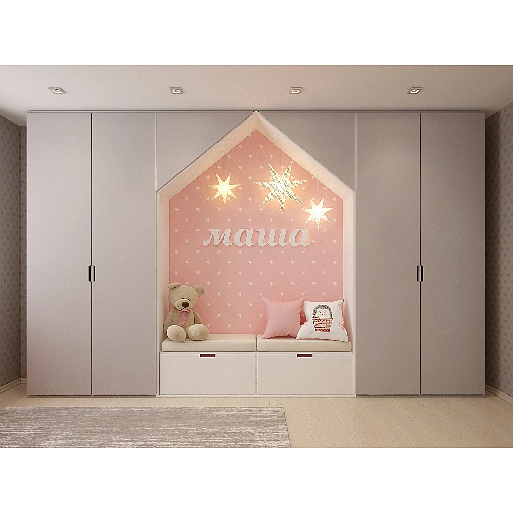 Children's Furniture Set with House-Shaped Nook and Storage (4)