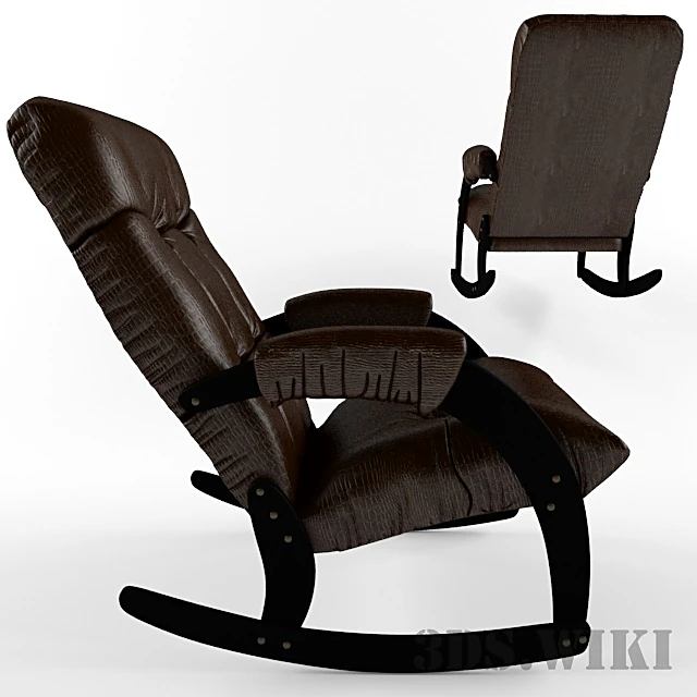 Rocking Chair with Crocodile-Textured Eco-Leather (3)