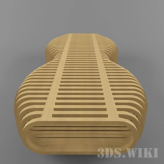Wooden Bench by Alexandre Moronnoz (2)