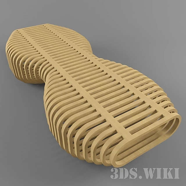 Wooden Bench by Alexandre Moronnoz (3)