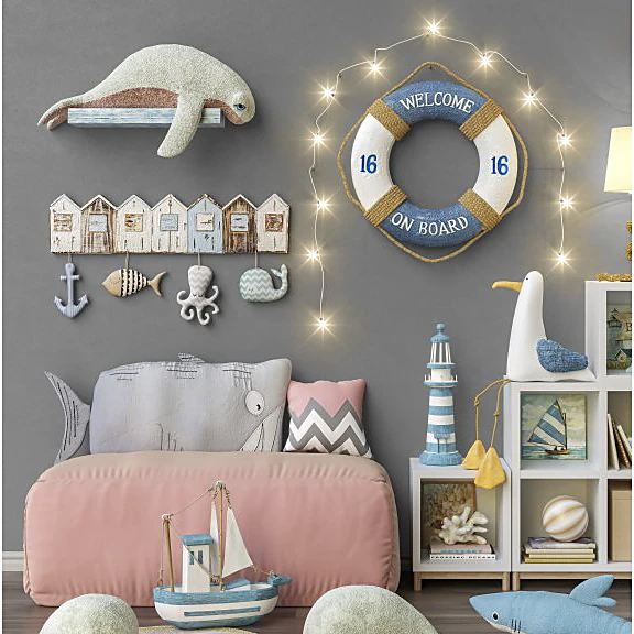 Nautical Child's Room Furniture Set with Marine Decor