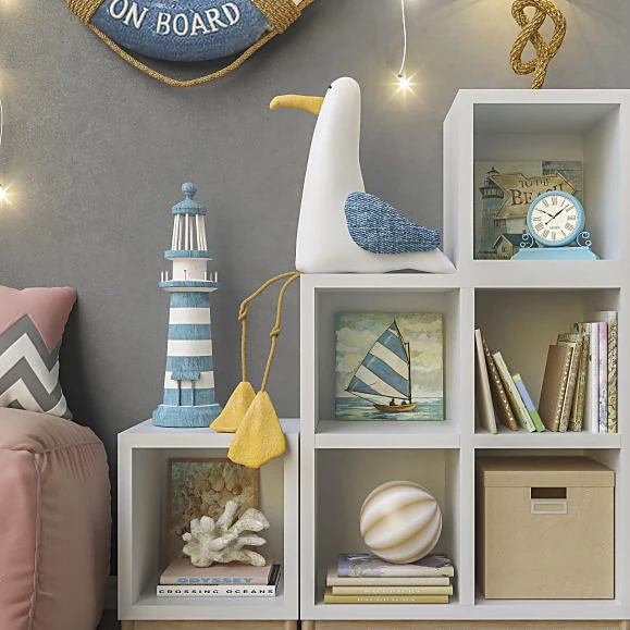 Nautical Child's Room Furniture Set with Marine Decor (3)