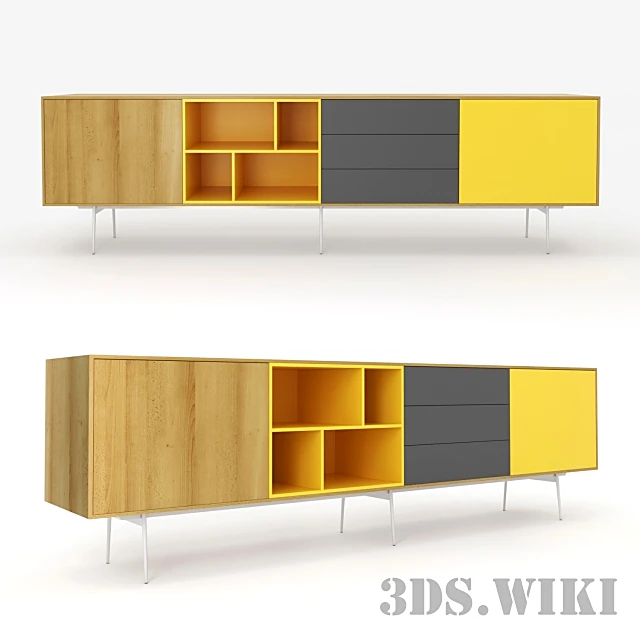 Sideboard Wooden Modern by Dall'Agnese