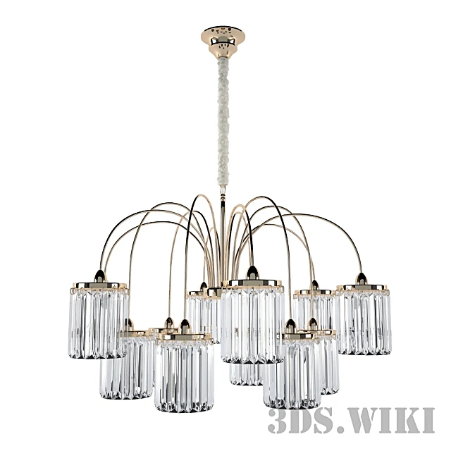 Chandelier 4508+4C chrome gold by Newport (2)