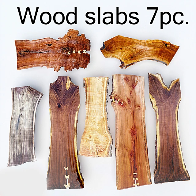 Organic Wood Slab Tables with Live Edges (2)