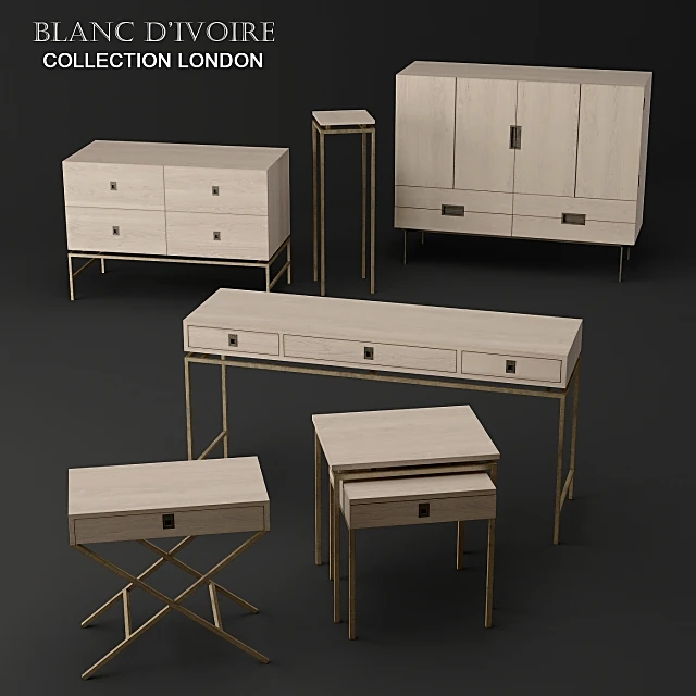 Chest of Drawers LONDON collection by Blanc d'ivoire