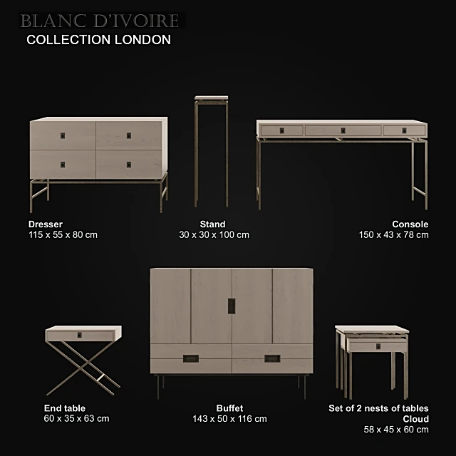 Chest of Drawers LONDON collection by Blanc d'ivoire (2)