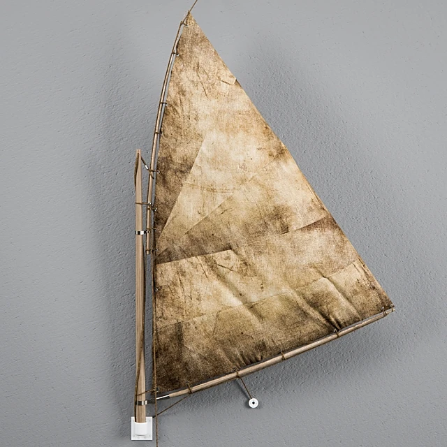 Wall Decoration with Antique Gunter Sail