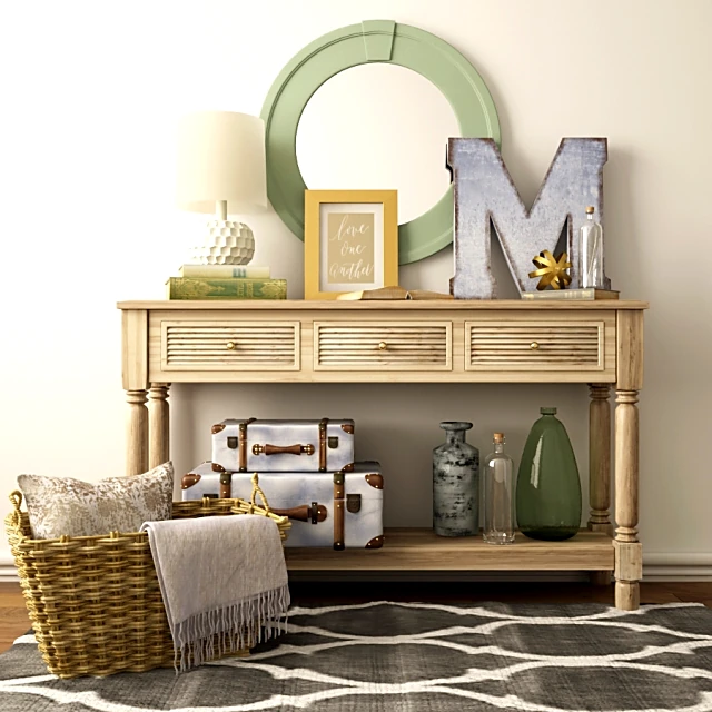 Sideboard & Chest of Drawer / Decorative set 1