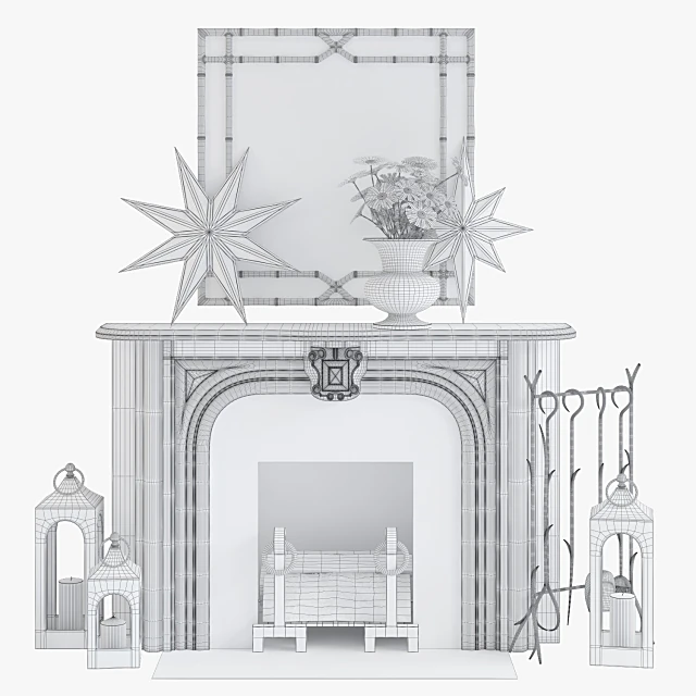 Decorative set / Fireplace 5