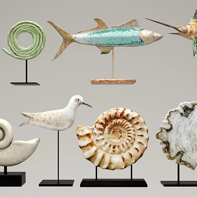 Collection of 22 Organic Decorative Figurines (2)