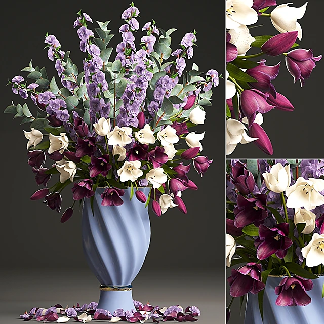Flower Arrangement with Vibrant Bouquet in Twisted Vase