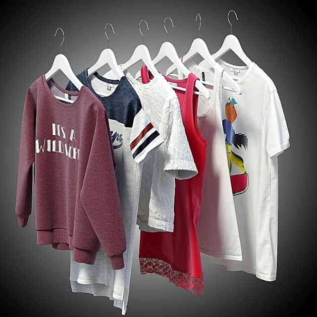 Women's clothing on hangers with Modern Casual Designs