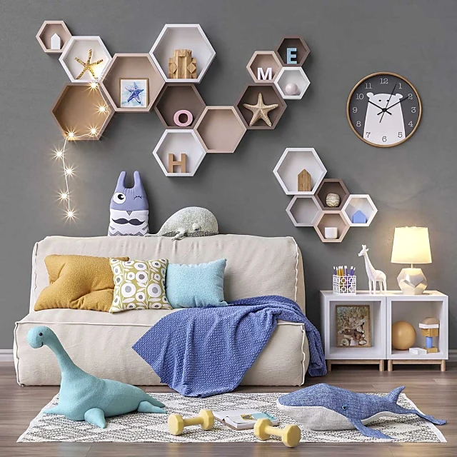 Modern Kids Room Decorative Set