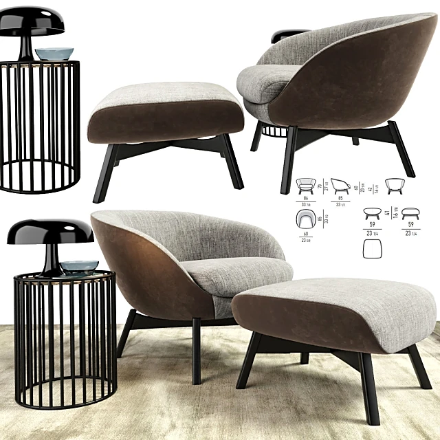 Armchair Russell by Minotti