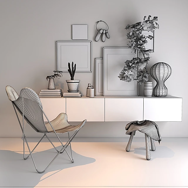 Table + Chair / Decorative set 2