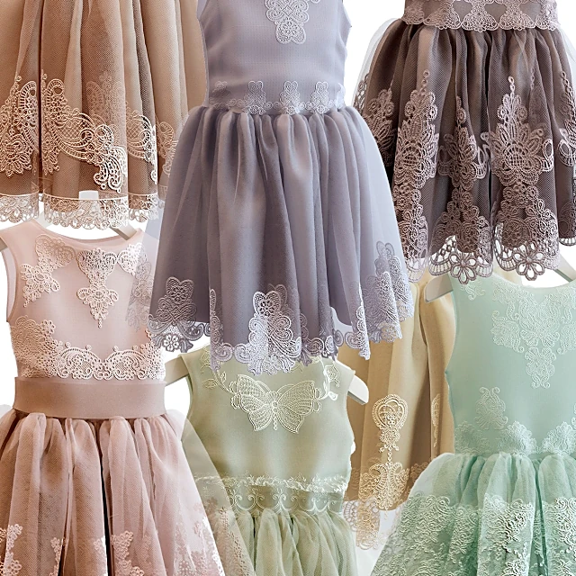 Children's Dresses with Intricate Lace Details (2)