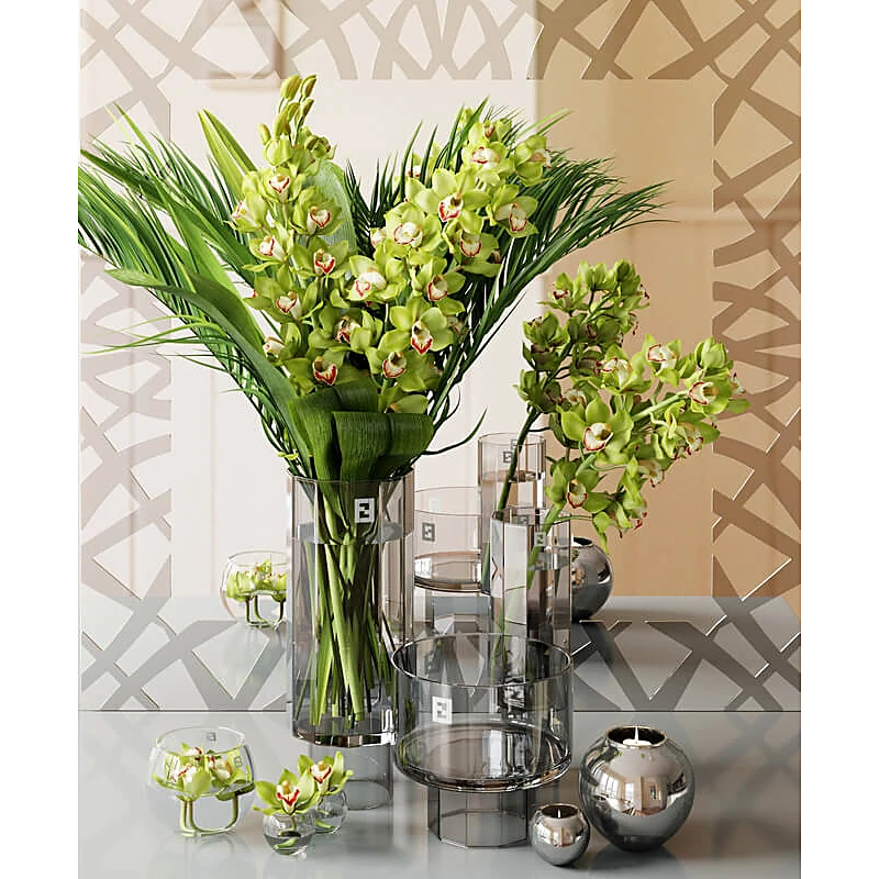 Decorative Set Vases and Candle Holders by Fendi