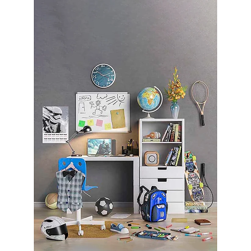 Children's Room Furniture Set with Desk and Storage