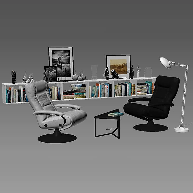 Armchairs / Books / Floor lamp 4
