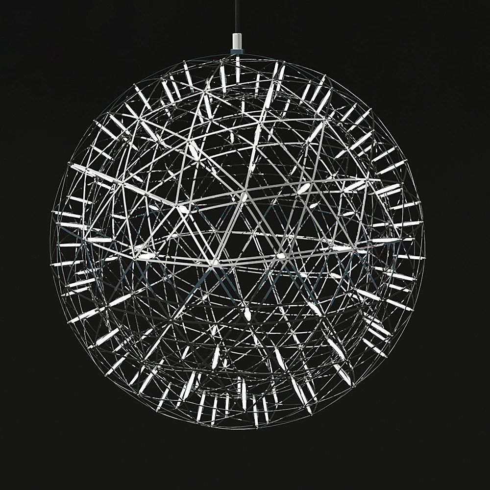 Chandelier with Geometric Metal Framework