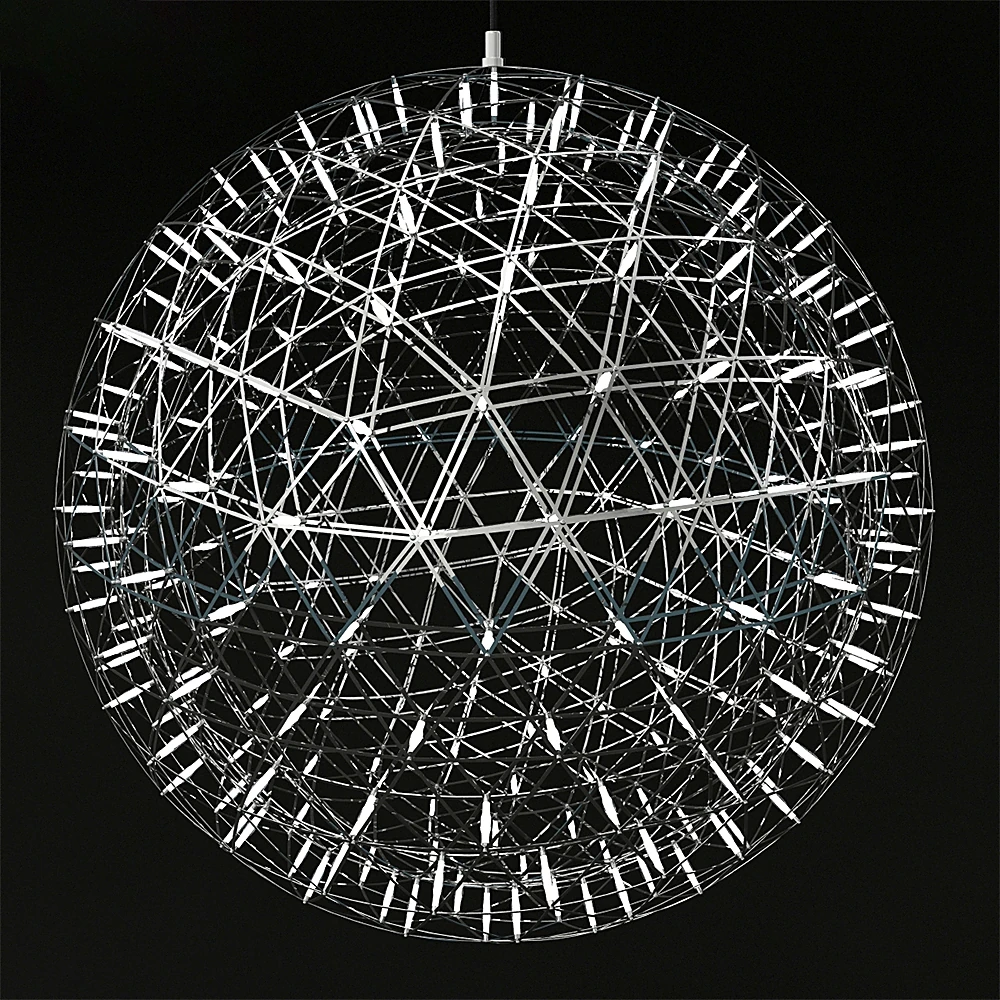 Chandelier with Geometric Metal Framework (2)
