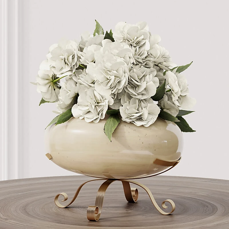 Red Flower Bouquet in Ceramic Vase (2)