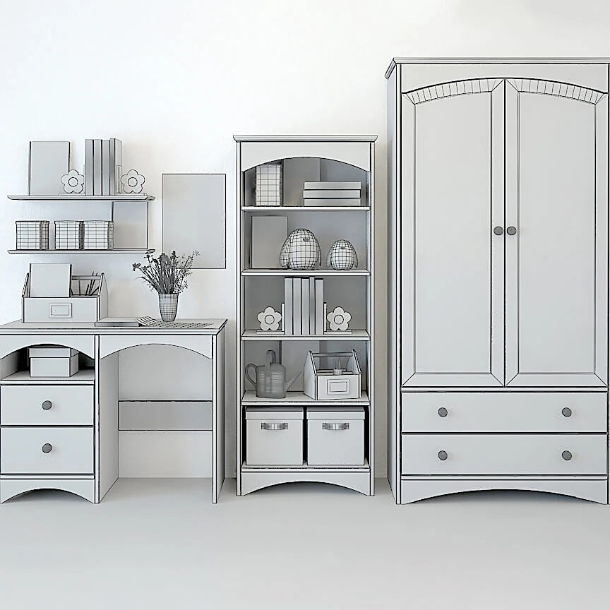 Children's Furniture Set with Light Blue Finish (4)