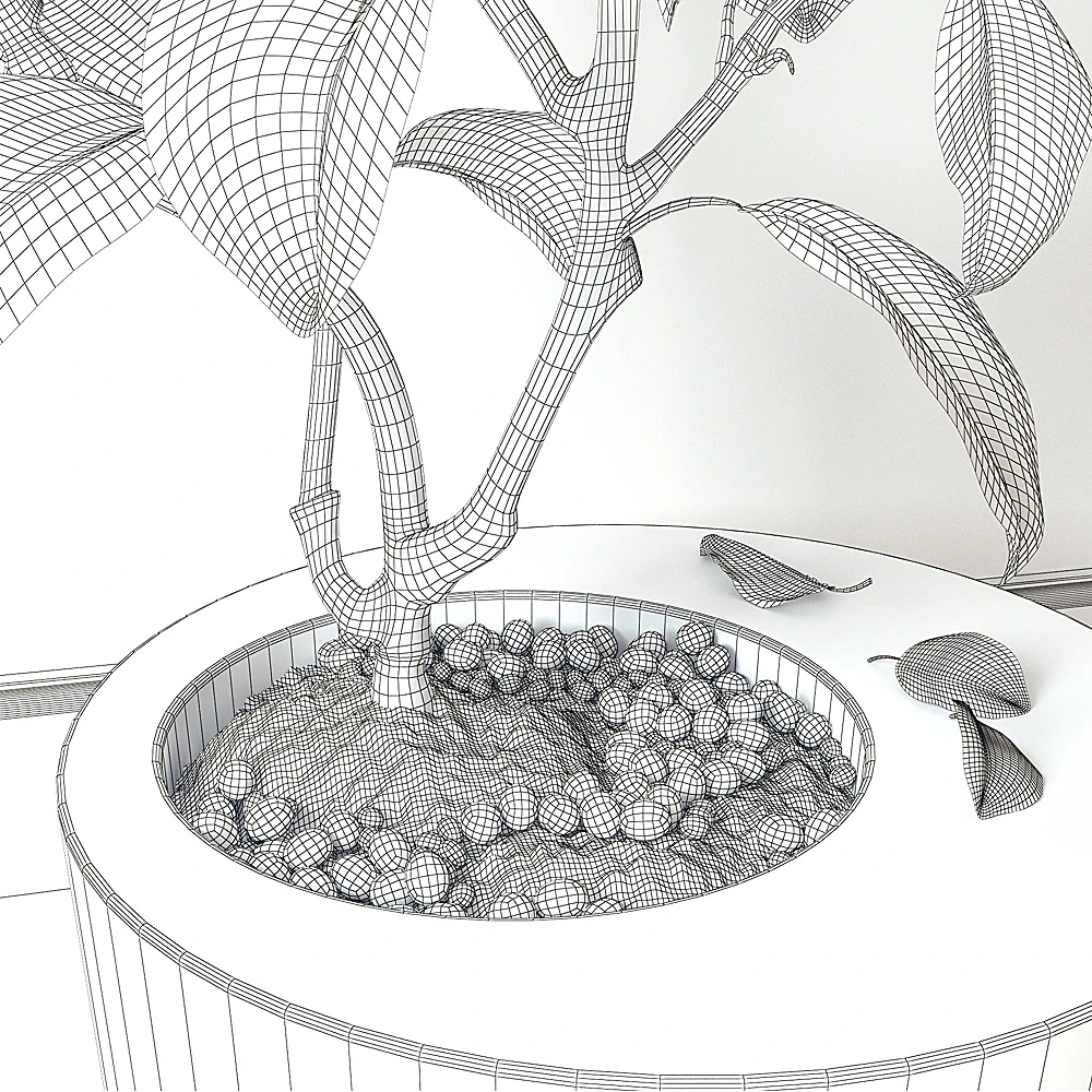 Potted Lemon Plant with Concrete Tub (5)