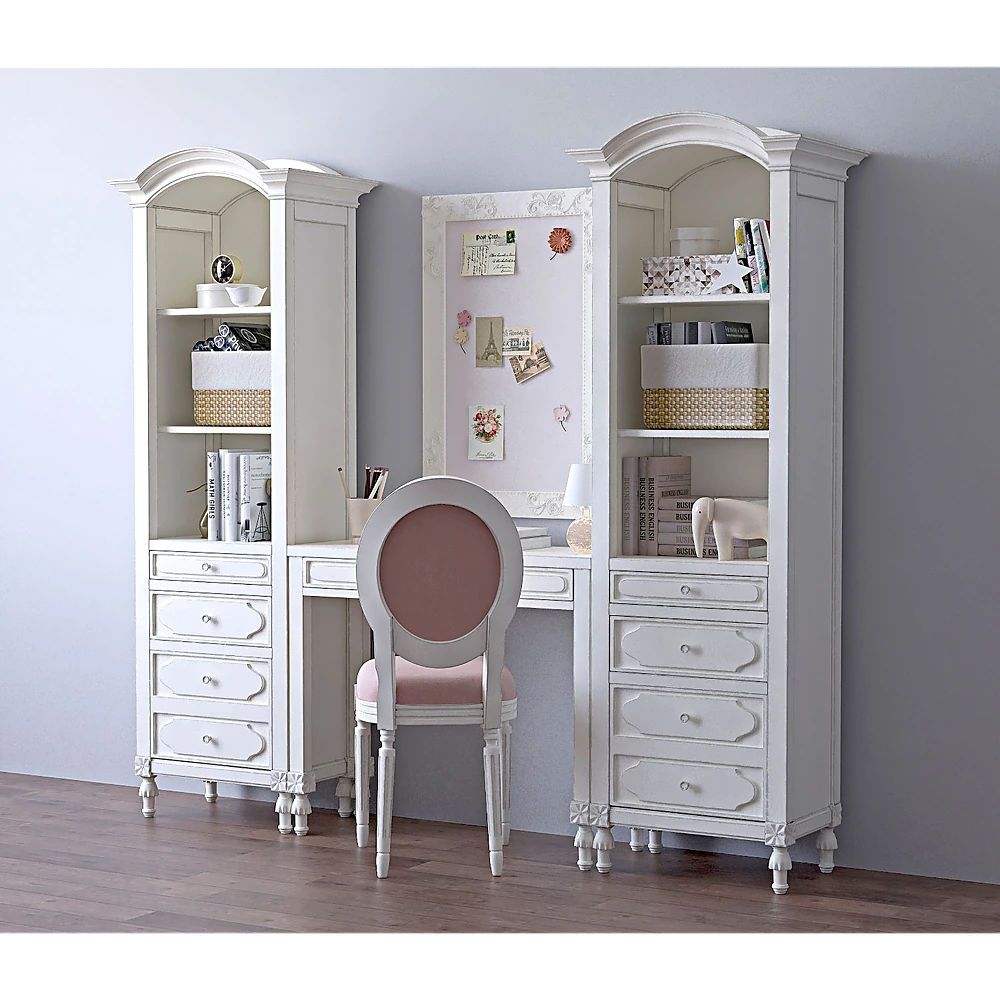 Children's Room Furniture Set with Classic White Finish (2)