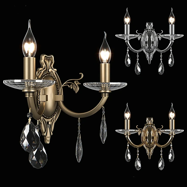 Classic Wall Light with Crystal Drops
