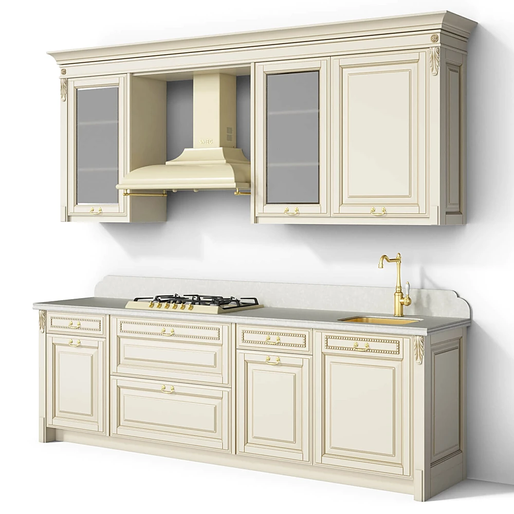 Kitchen furniture set with Classic Cream Finish