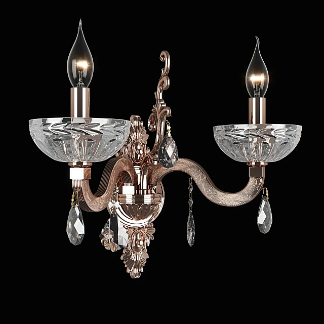 Classic Crystal and Metal Wall Light