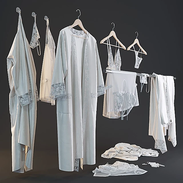 Women's Lingerie Set with Lace and Silk Details
