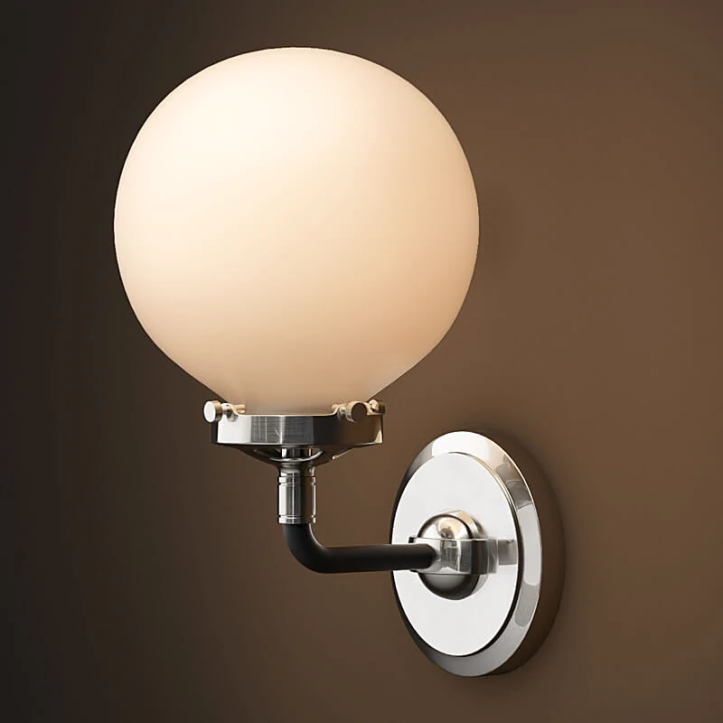 Classic Wall Light with Frosted Glass Globe