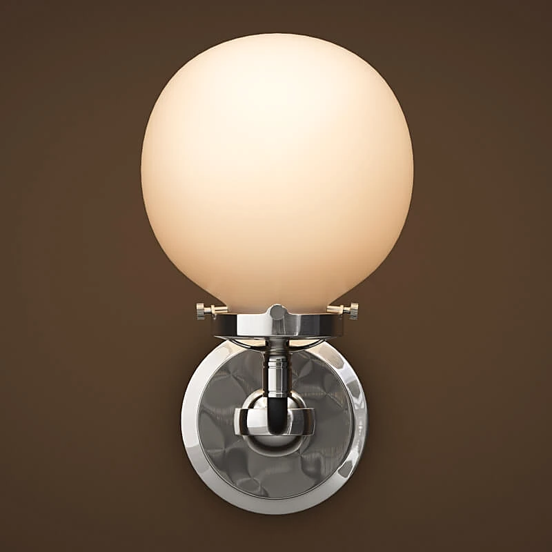 Classic Wall Light with Frosted Glass Globe (2)