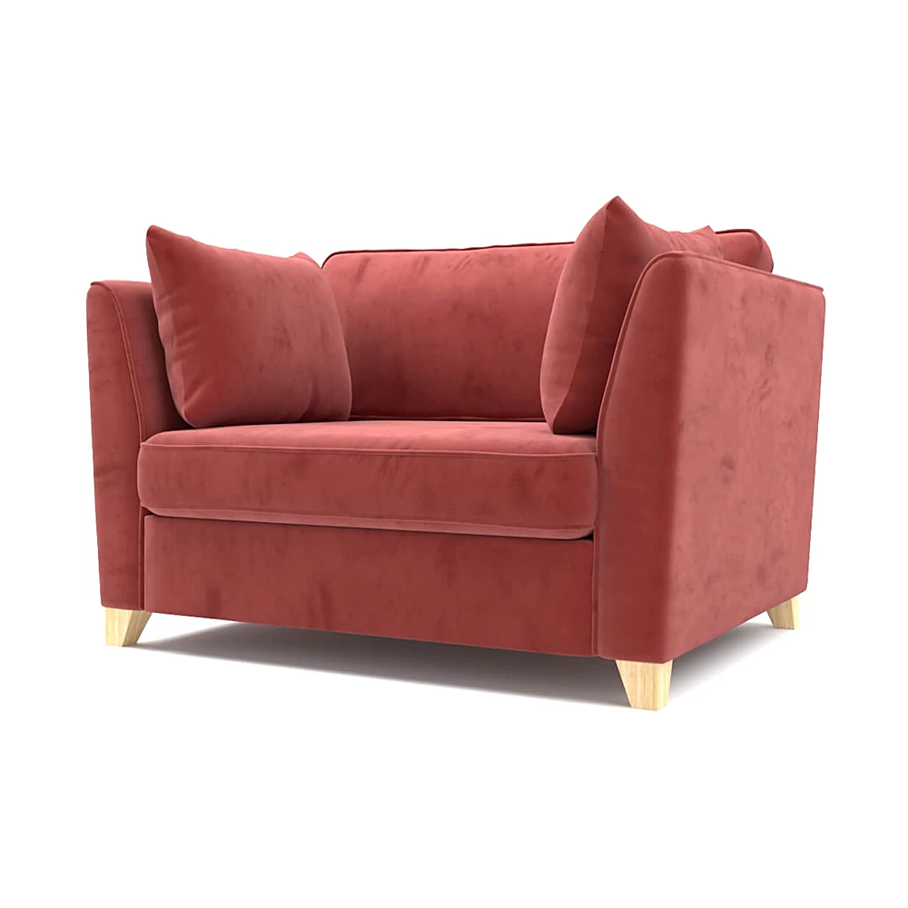 Wide Armchair with Lavender Velvet (3)