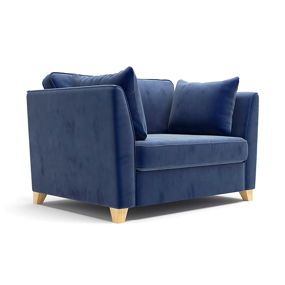 Wide Armchair with Lavender Velvet (4)