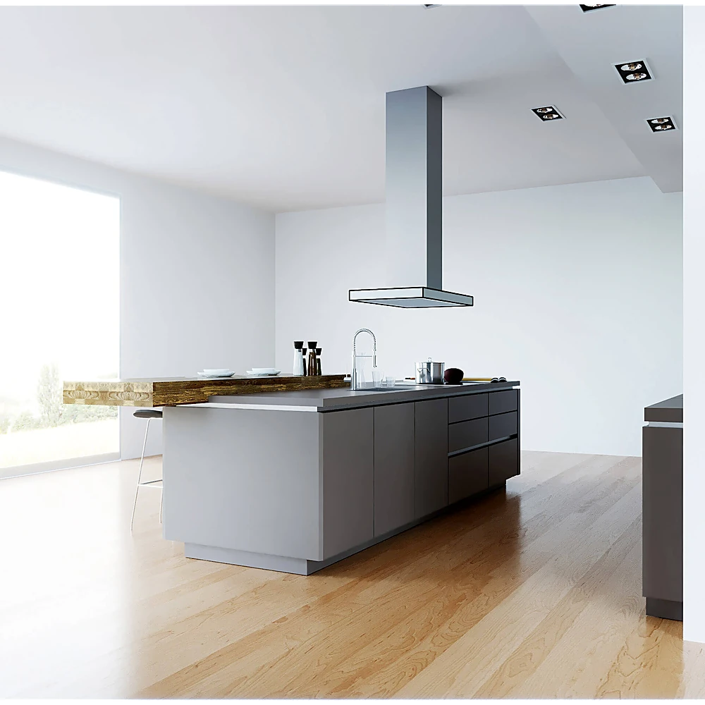Kitchen Furniture Set with Modern Grey and Wood Accents (5)