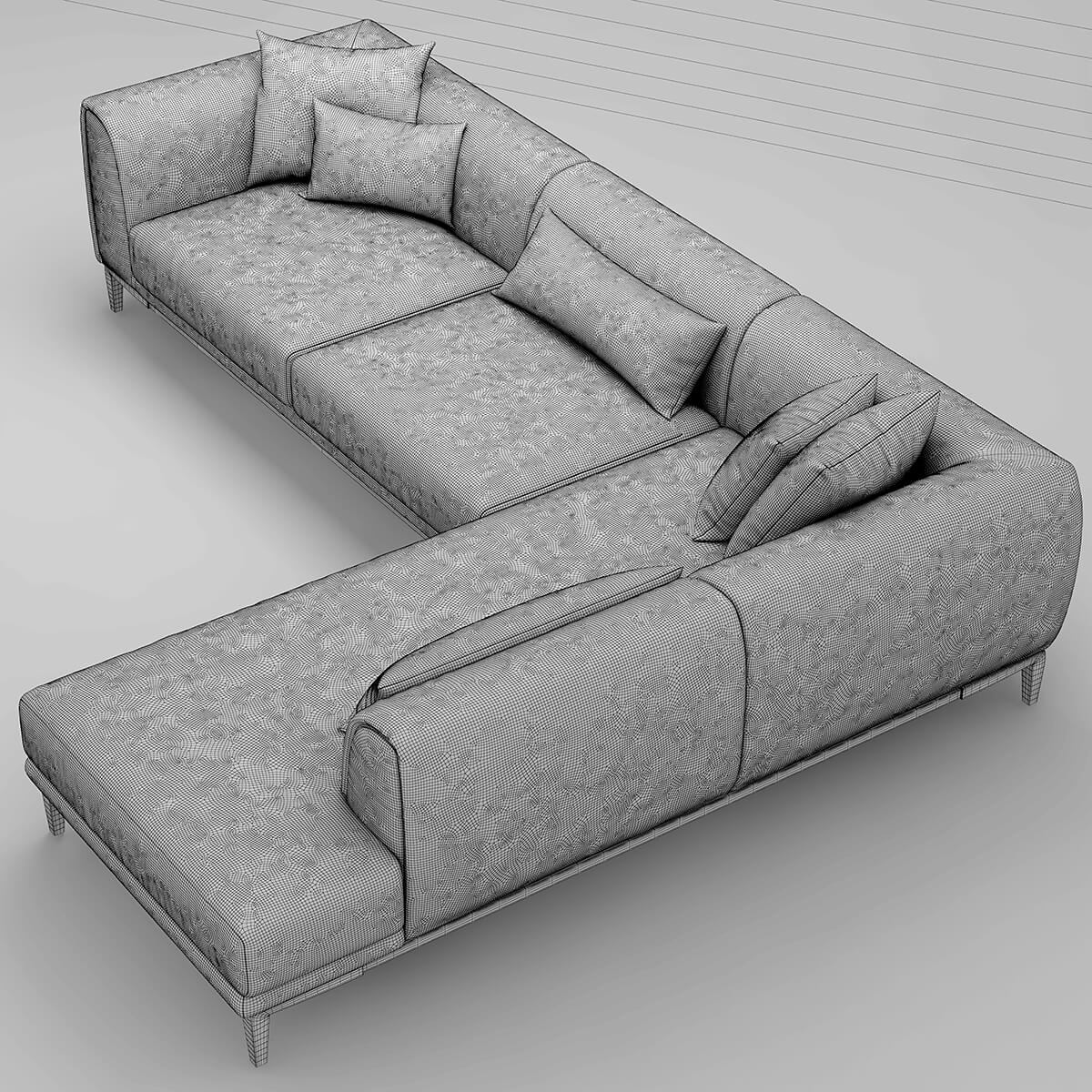 3d модель диван Natuzzi infinito