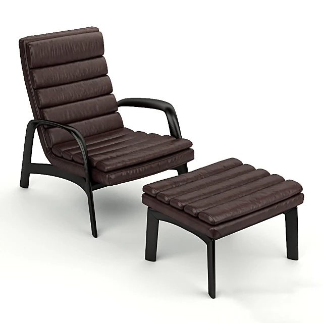 Armchair and Ottoman Set Saville by Minotti