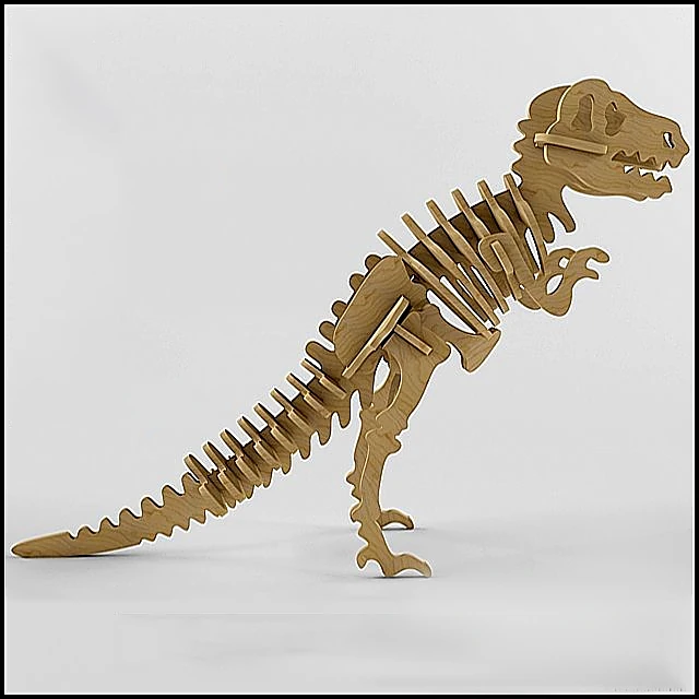 Wooden Tyrannosaurus Sculpture