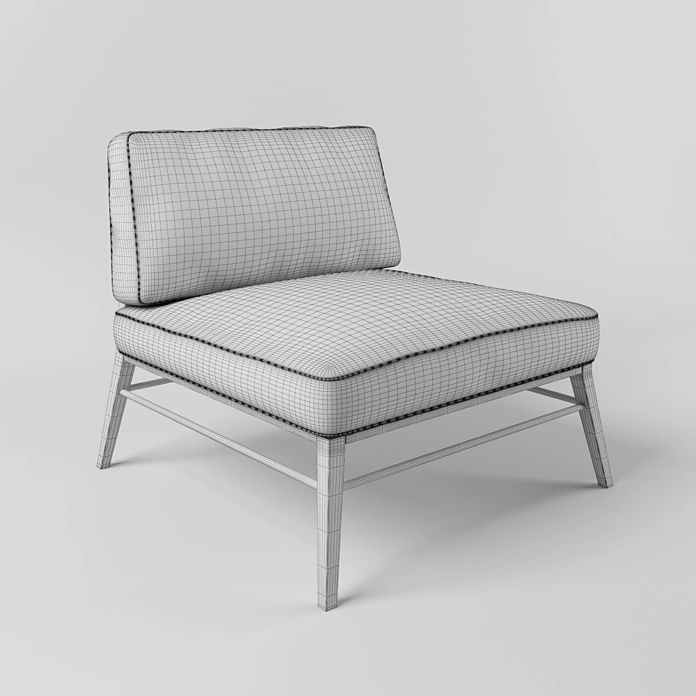 Armchair Godard Wood by Baxter (2)