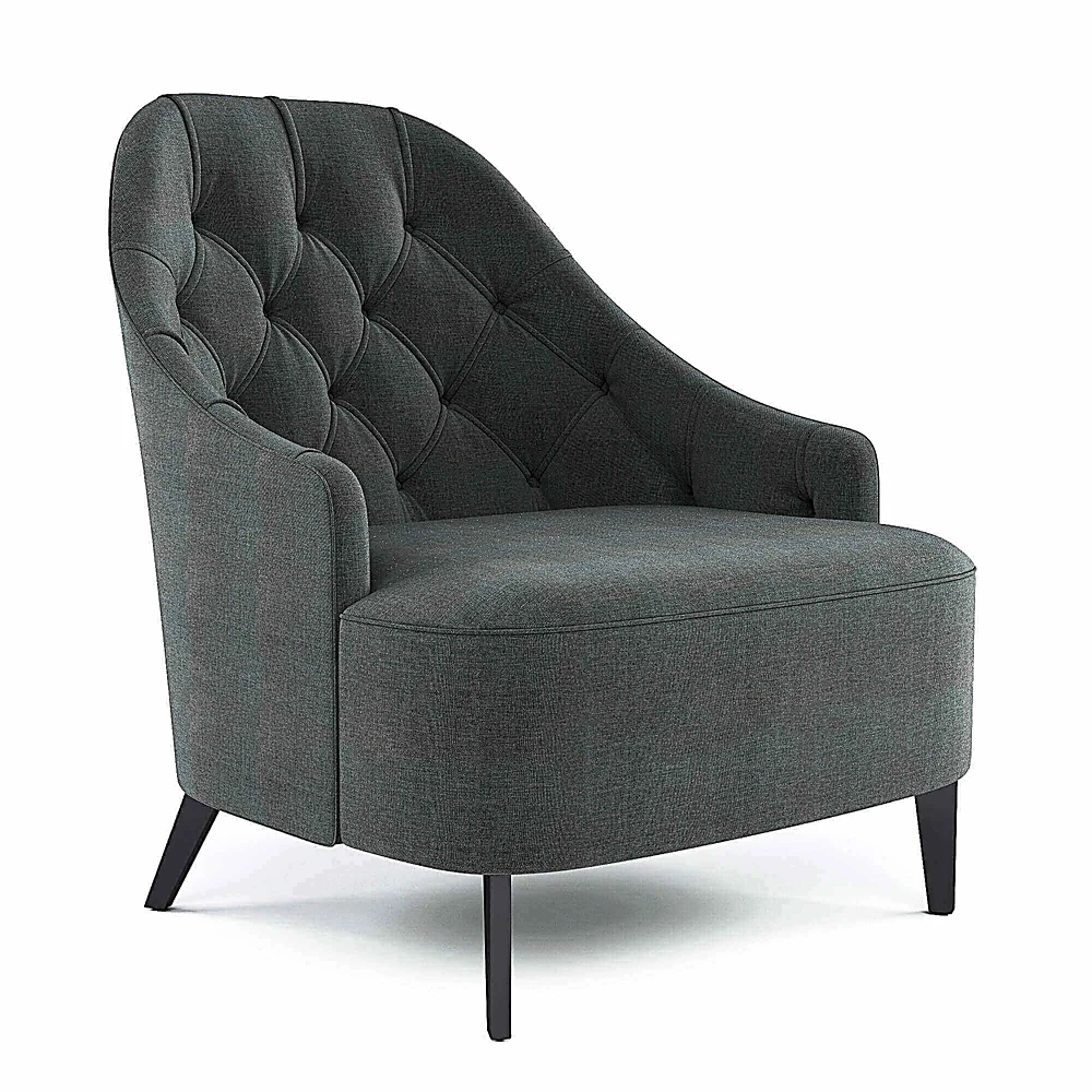 Armchair with Capitonné Backrest