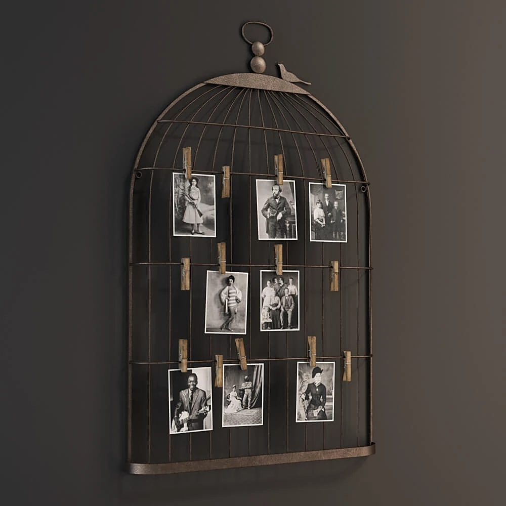 Bird Cage Photo Holder 15312 by GRAMERCY HOME