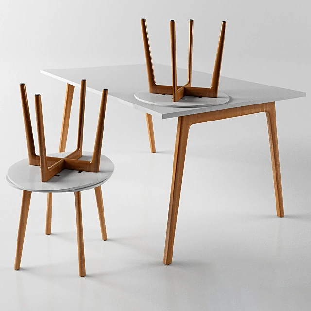 Table and Chairs Set 6100 San Siro by Kusch + Co